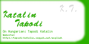 katalin tapodi business card